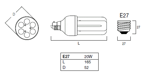 Lampmaten Sylvania MiniLynx 20W BL368 Lampmaten Sylvania MiniLynx 20W BL368
