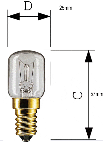 duurzame grondstof partitie B.C. App 25W E14 230-240V T25 CL OV