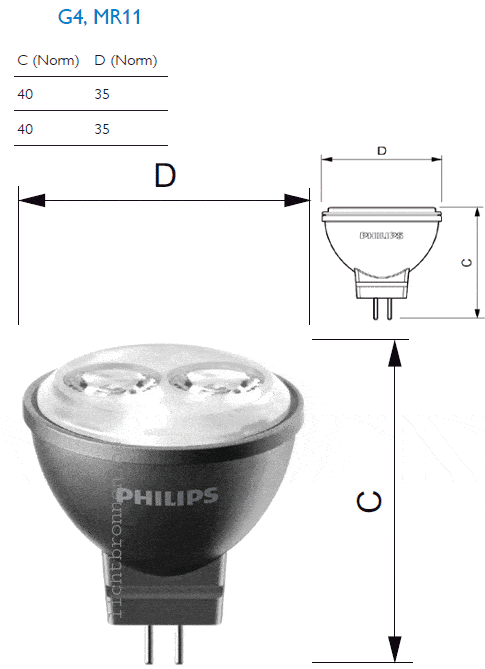 PHILIPS MASTER LEDspot LV 3,5-20W 2700K MR11 24D PHILIPS MASTER LEDspot LV 3,5-20W 2700K MR11 24D